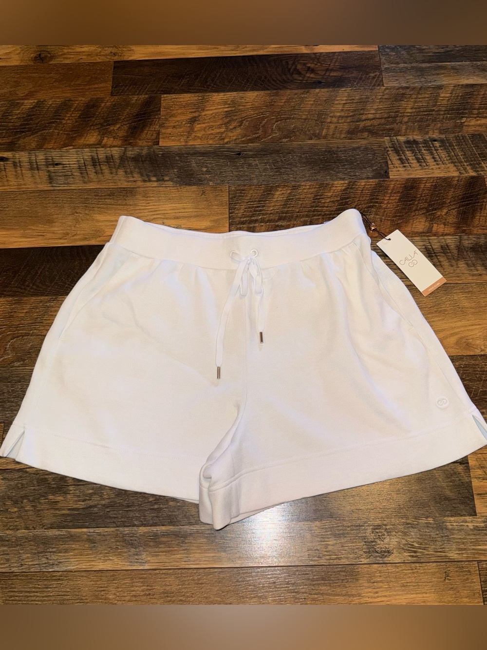 CALIA by Carrie Underwood White Drawstring Scuba Athletic Shorts